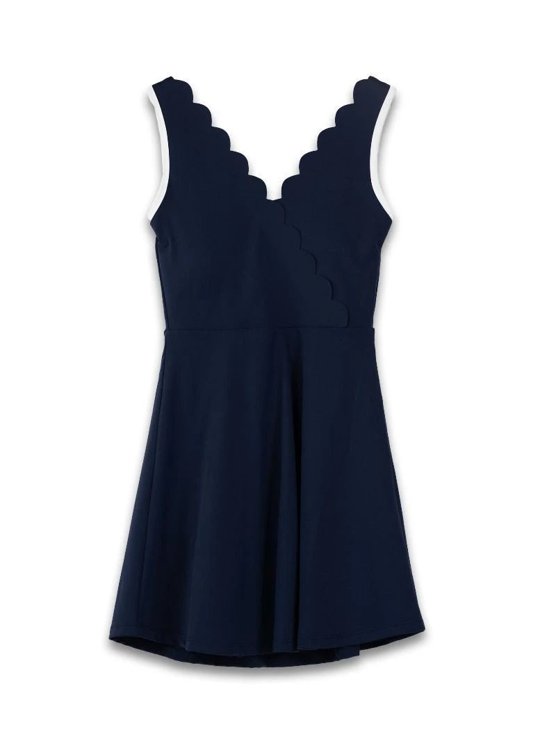 Wrap Scalloped Sports Dress