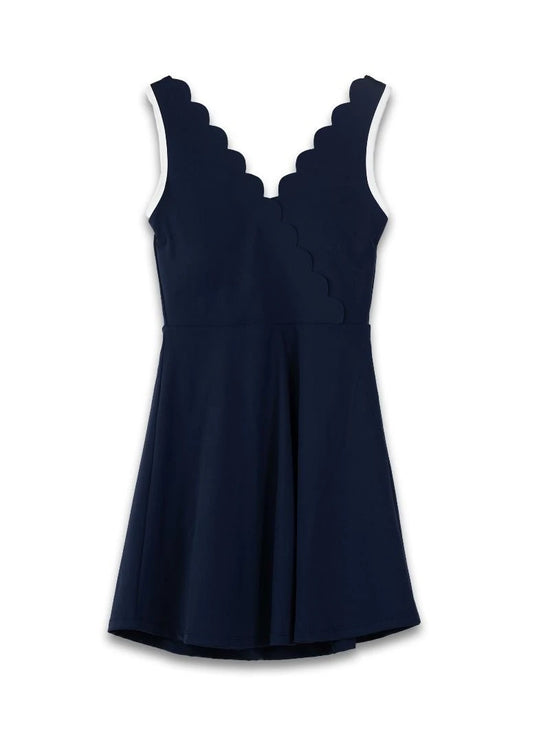 Wrap Scalloped Sports Dress