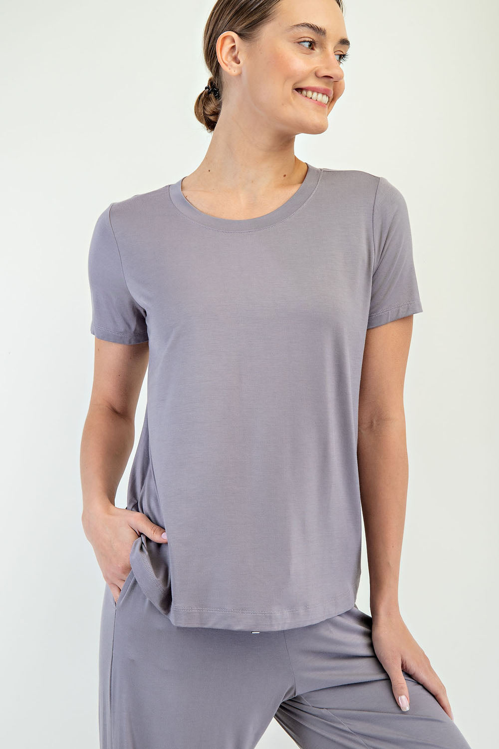 Viscose Modal Short Sleeve Top