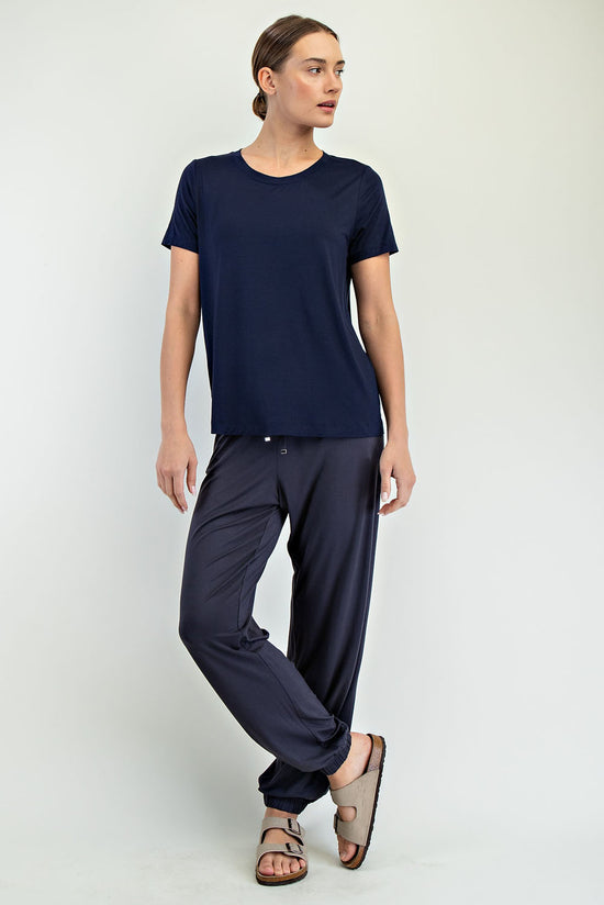 Viscose Modal Short Sleeve Top
