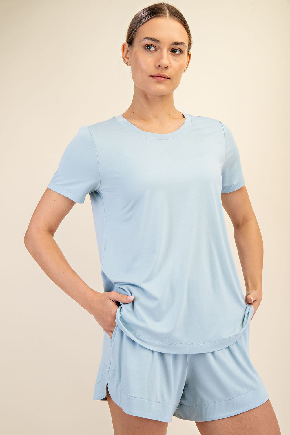 Viscose Modal Short Sleeve Top