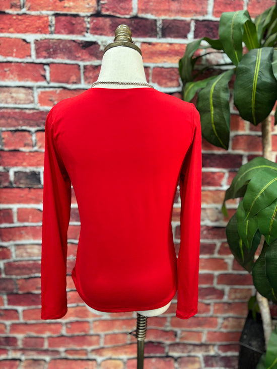 Essential Luxe Double-Lined V-Neck Top