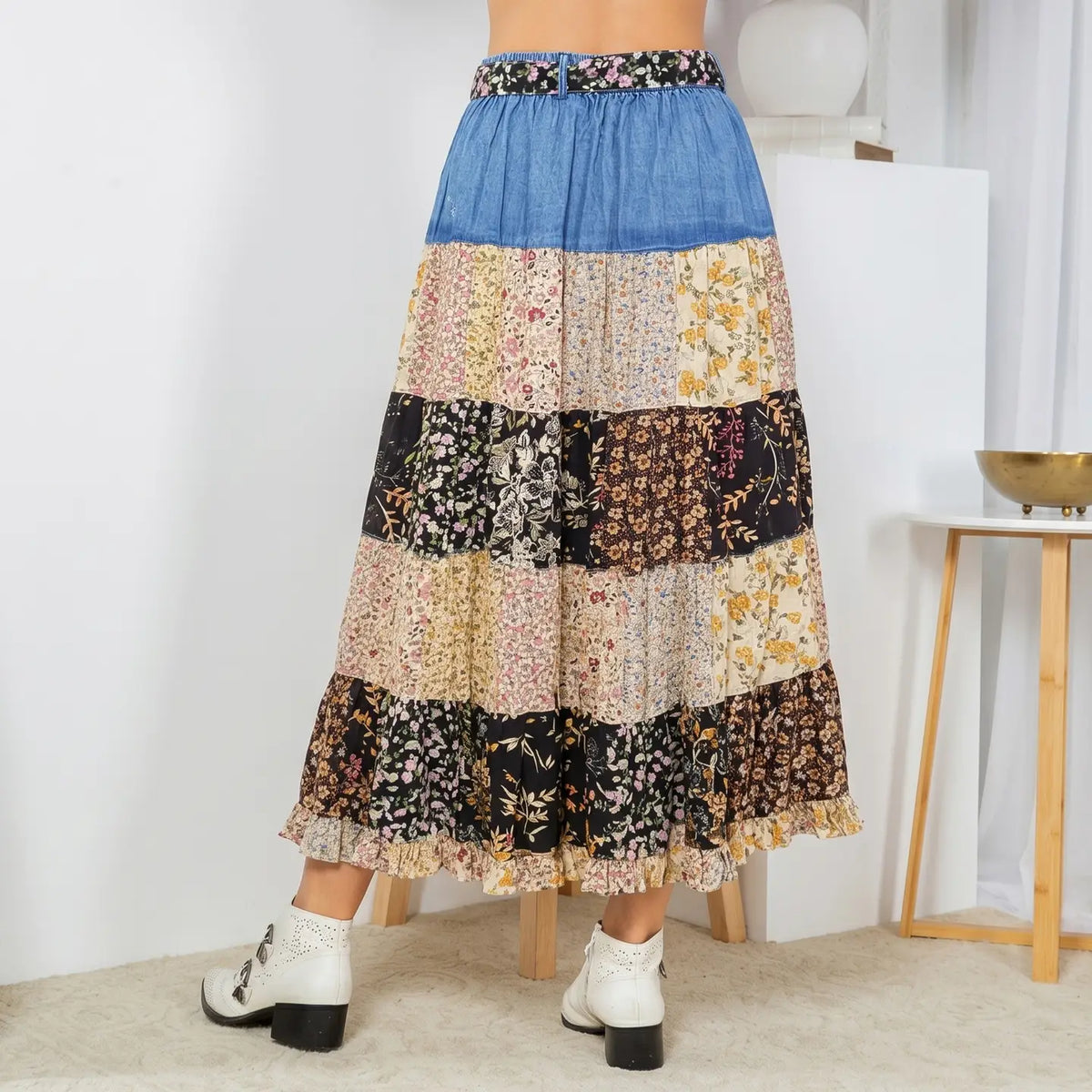 Patchwork Serenade Maxi Skirt