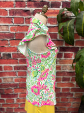 Load image into Gallery viewer, Lemon Blossom Ruffle Polo Top
