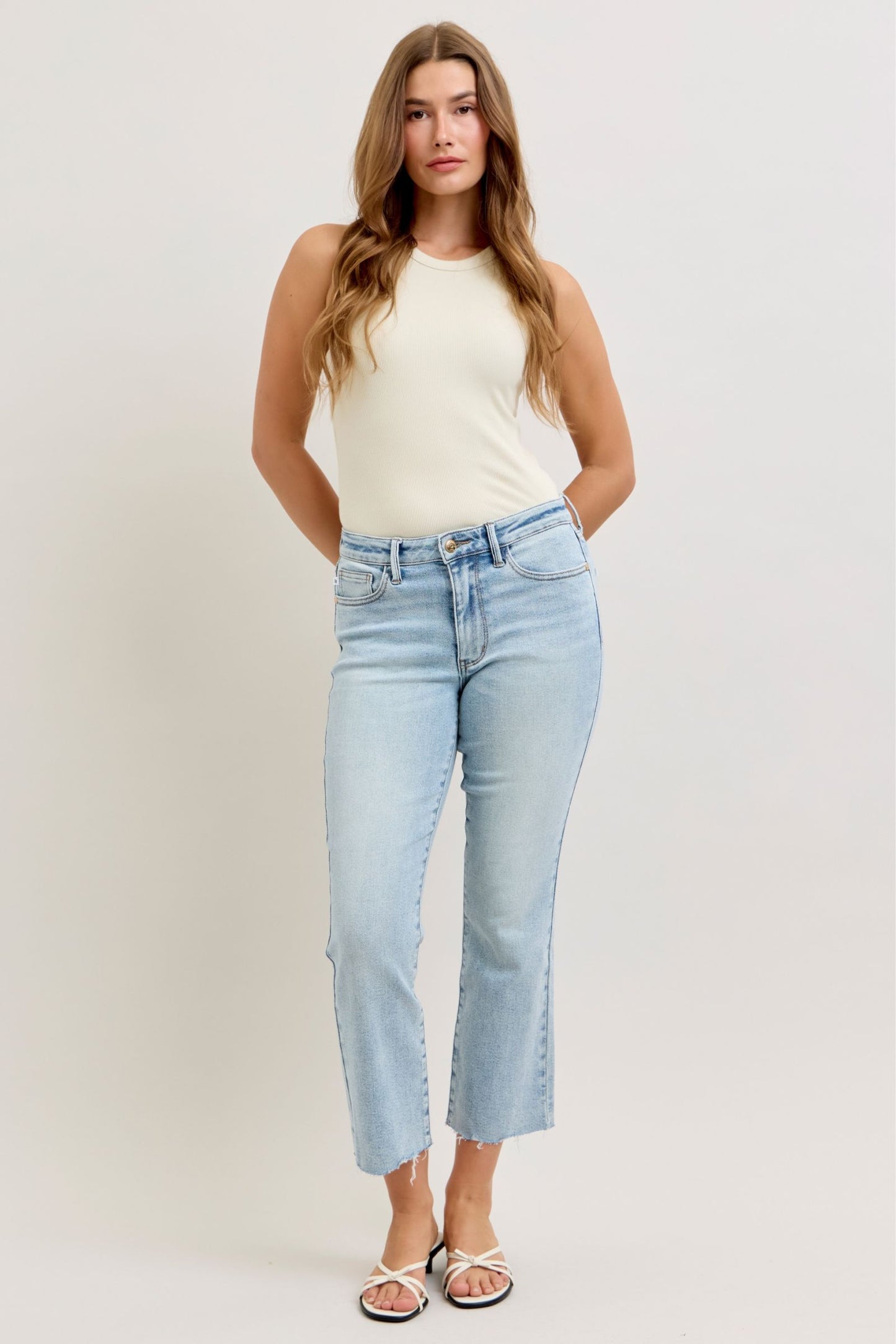 Judy Blue MR Kick Flare Crop