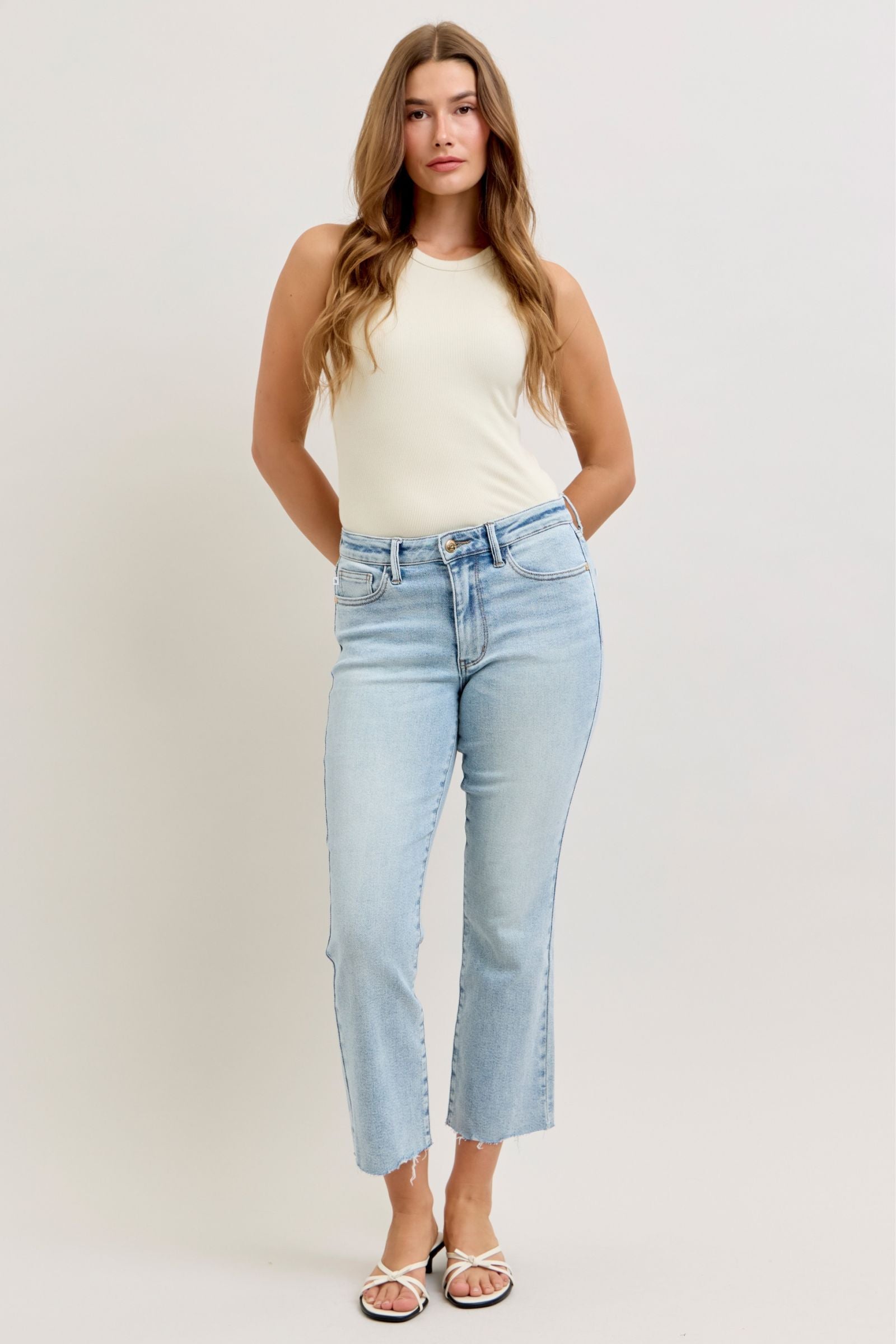 Judy Blue MR Kick Flare Crop