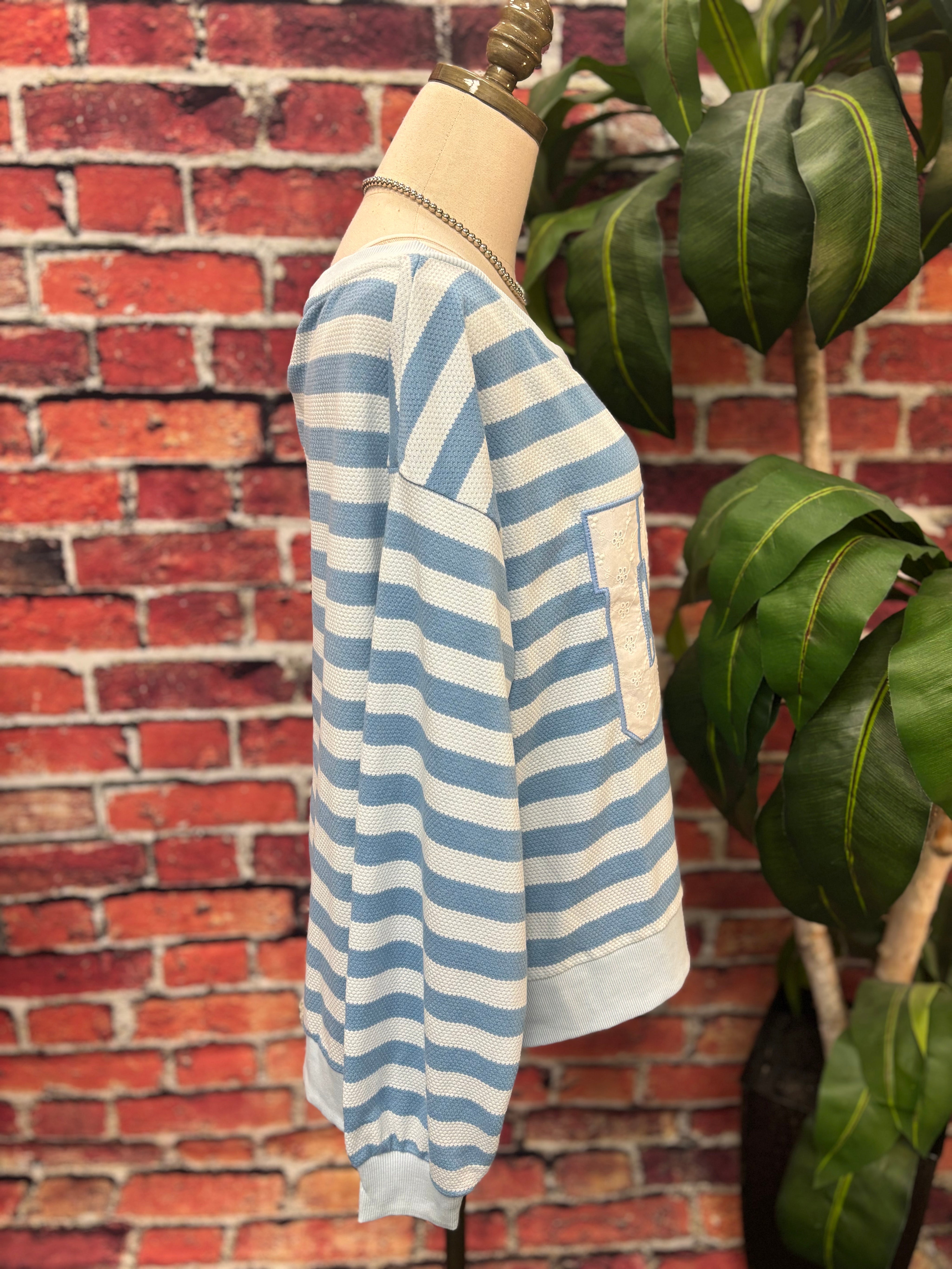 Coastal USA Stripe Lounge Top
