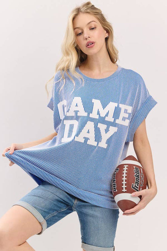 Game day Ribbed Knit Top
