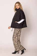 Load image into Gallery viewer, Quarter Zip Quilted Puffer Poncho
