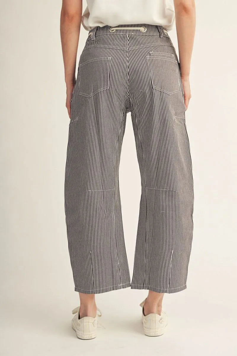 Striped Barrel Pant
