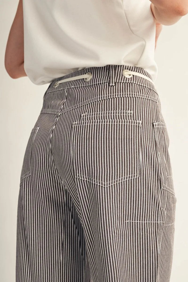 Striped Barrel Pant