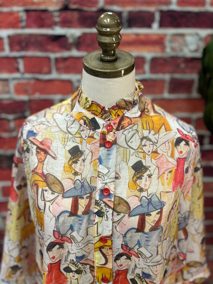 Artistic Muse Button-Down Top