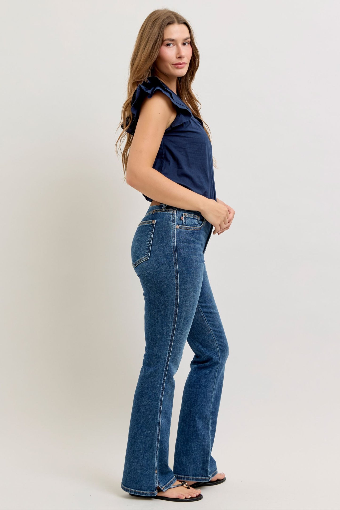 Judy Blue MR Bootcut W/Cell Phone Back Pkt & Slit