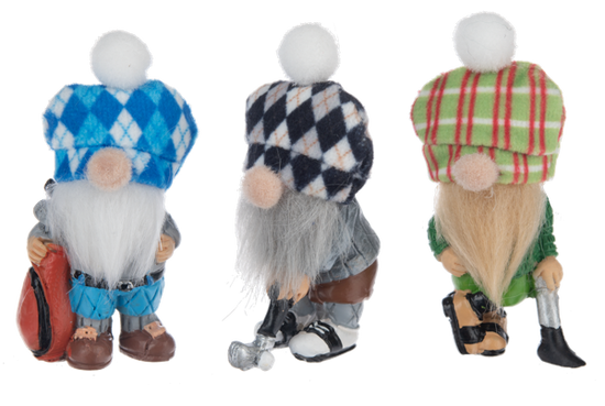 Good Luck Golf Gnome Charms in a Basket