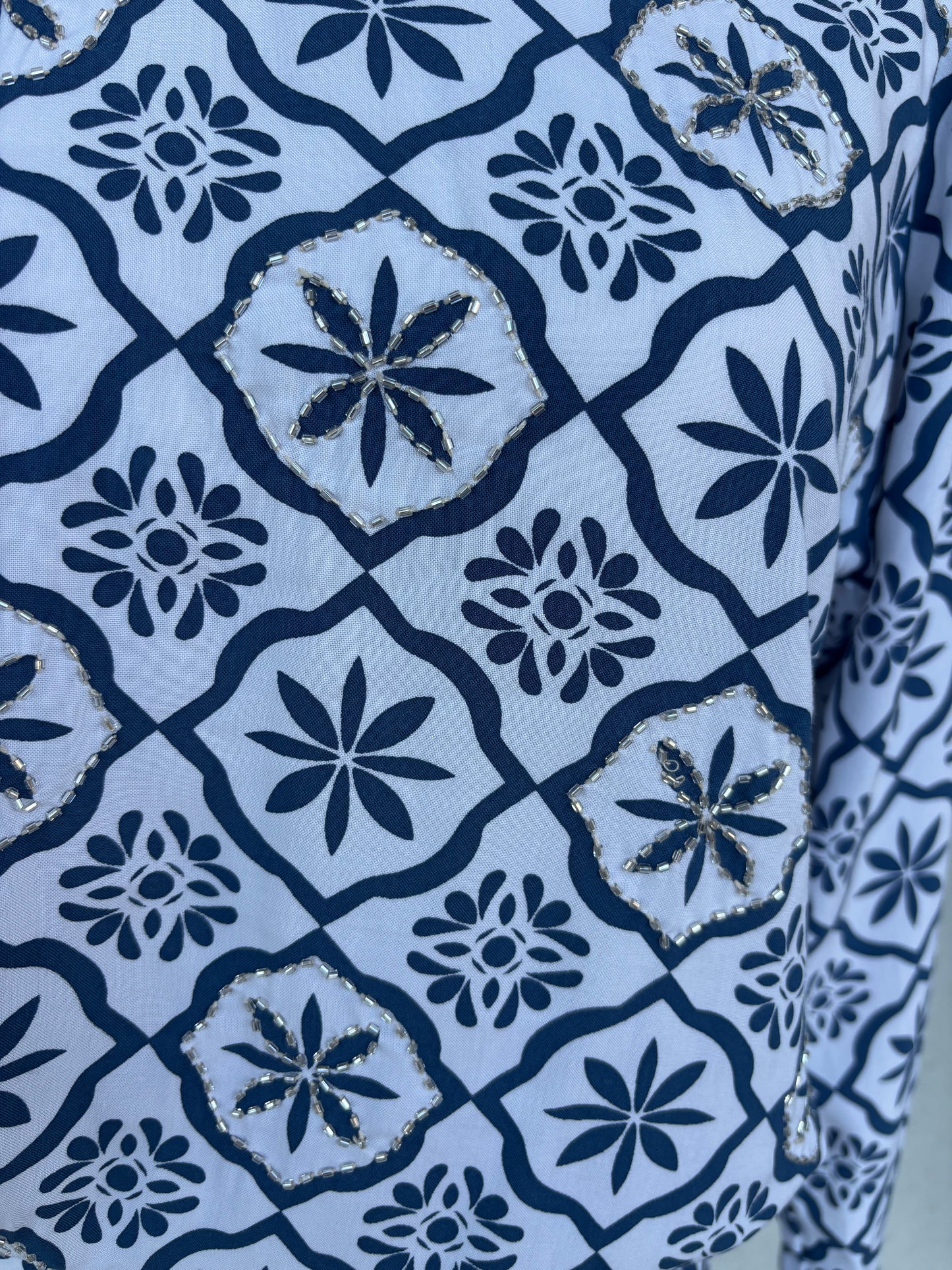 Coastal Tile Wrap Maxi Skirt