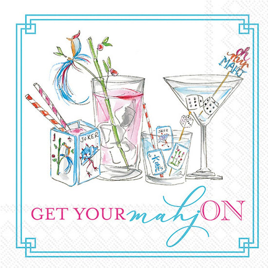 Mahjong Cocktail Napkins 20 pk