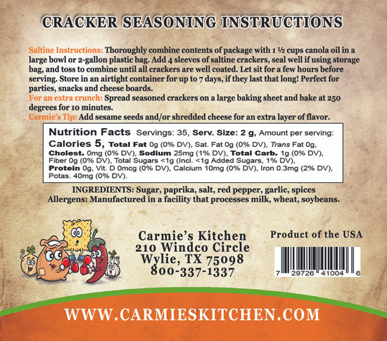 Cracker Seasonings