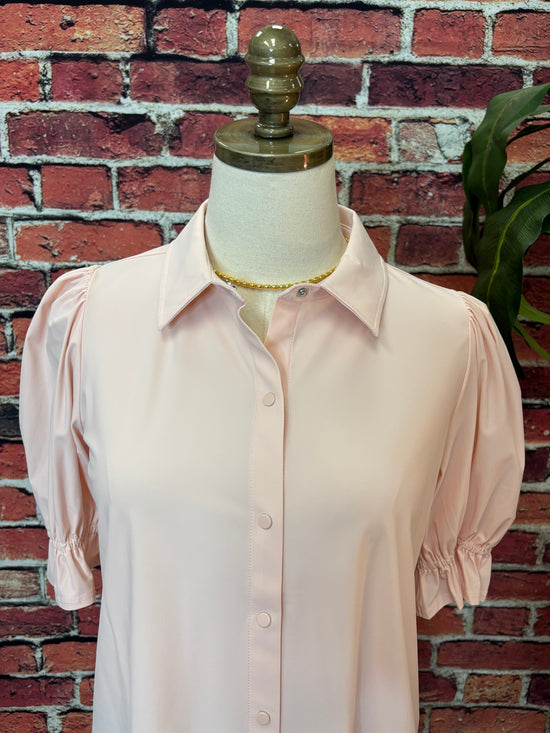 Snap Front Knit Blouse
