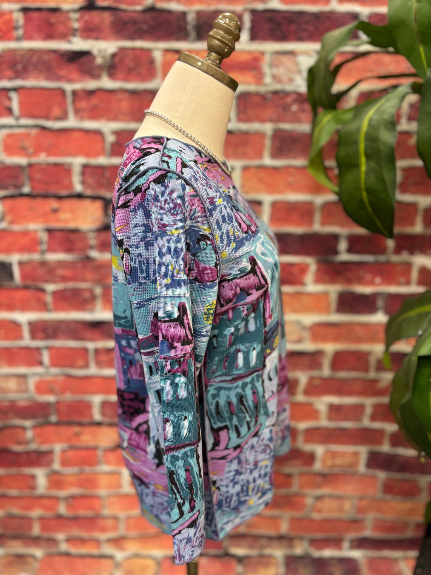 Reversible Printed Crewneck Top