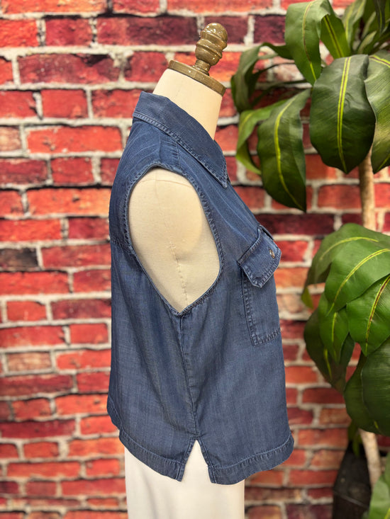 Sweet on Chambray Utility Top