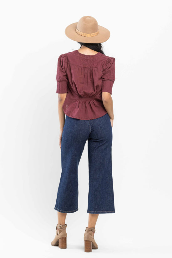 Judy Blue High Waist Tummy Control Tailored Crop Wide *FINAL SALE*