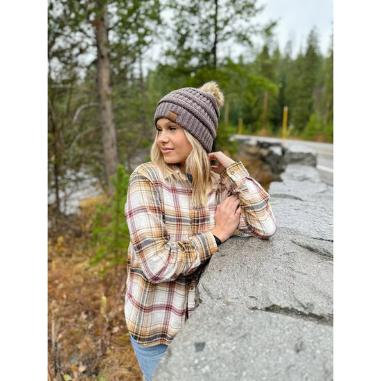 Mia Knit Fur Pom Beanie