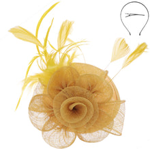 Load image into Gallery viewer, Veiled Sinamay Fascinator
