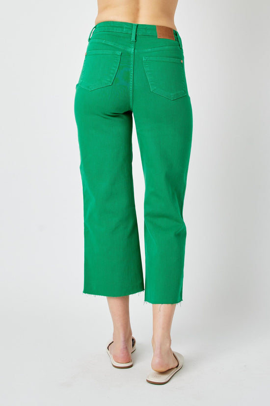 Judy Blue High Waist Garment Dyed Wide Leg Crop * FINAL SALE*