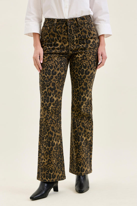 Judy Blue HW Bootcut Leopard Print
