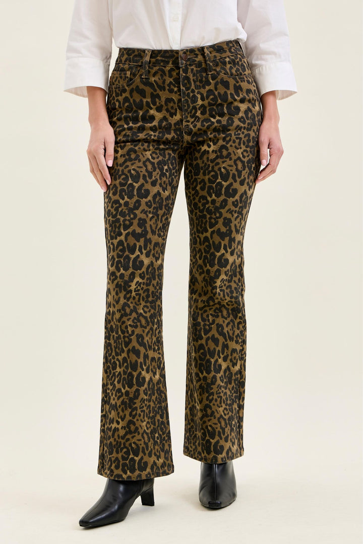 Judy Blue HW Bootcut Leopard Print