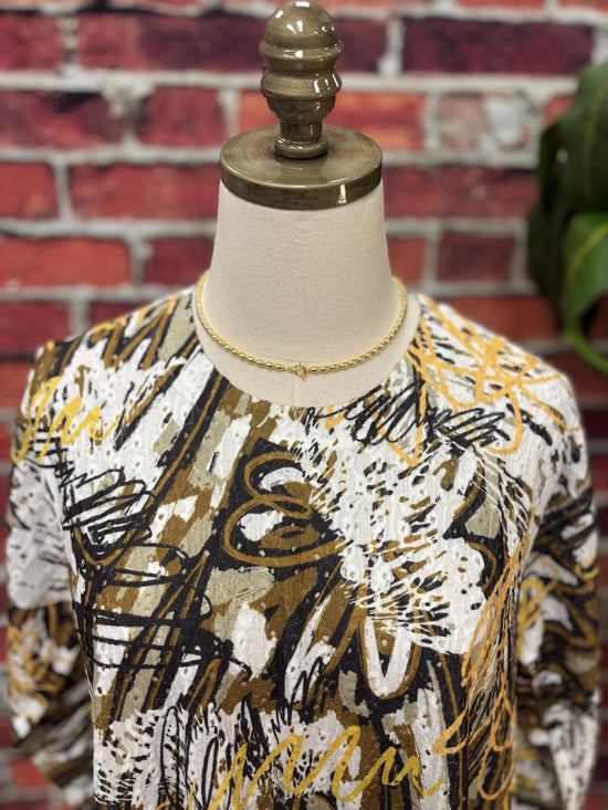 Golden Muse Eyelet Tunic