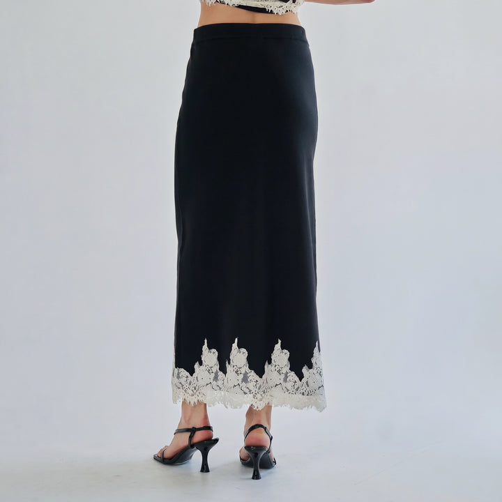 Gabrielle 2pc Knit and Lace Set