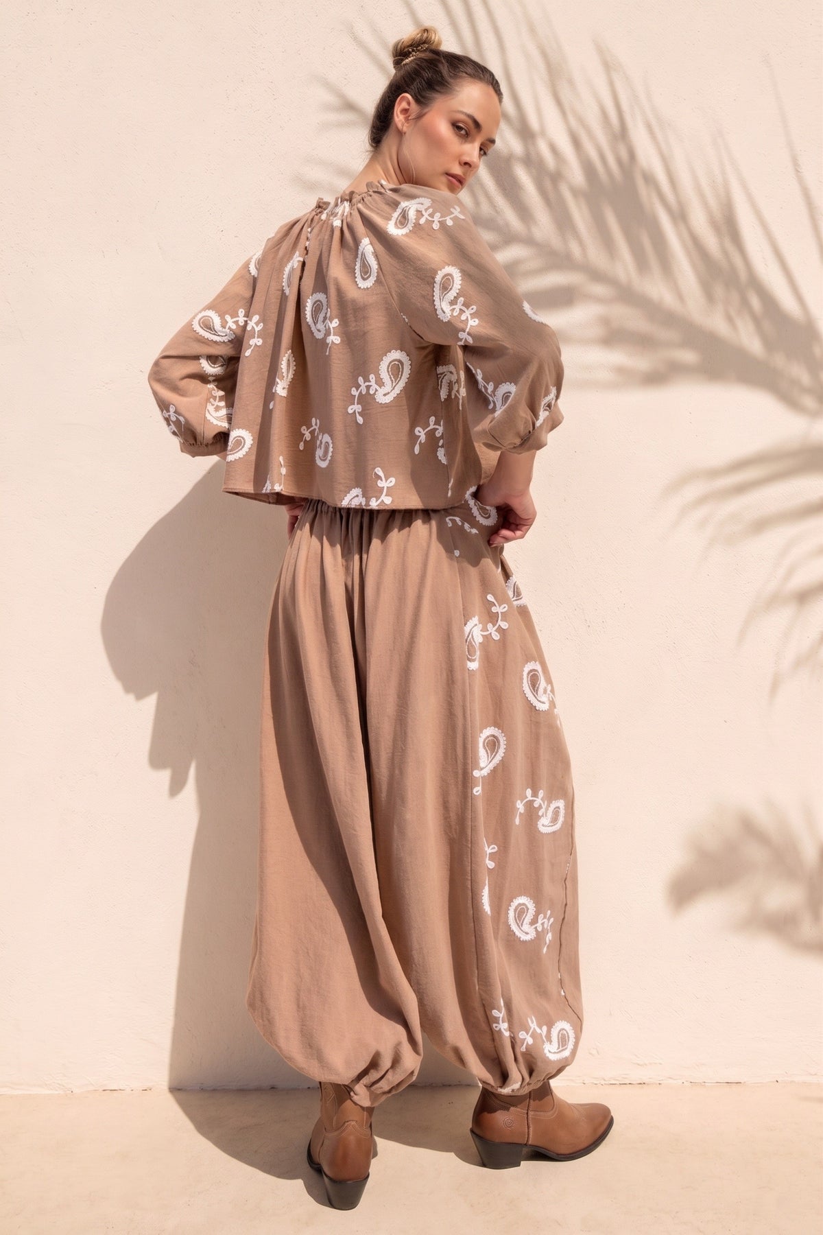 Embroidered Pant Set