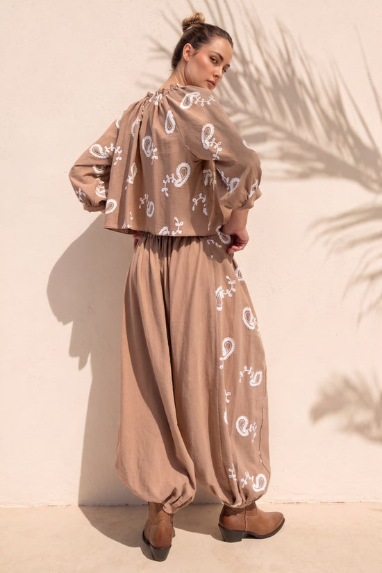 Embroidered Pant Set