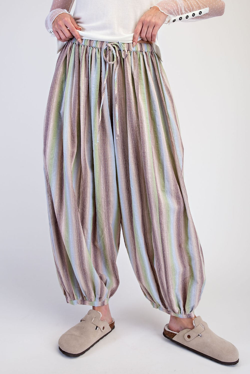 Stripe Balloon Pants