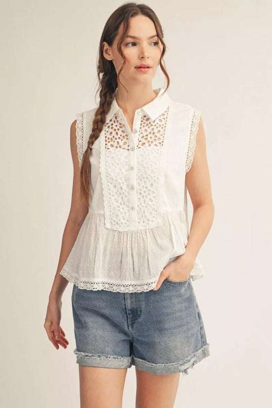 Sweet Lace Darling Peplum Top