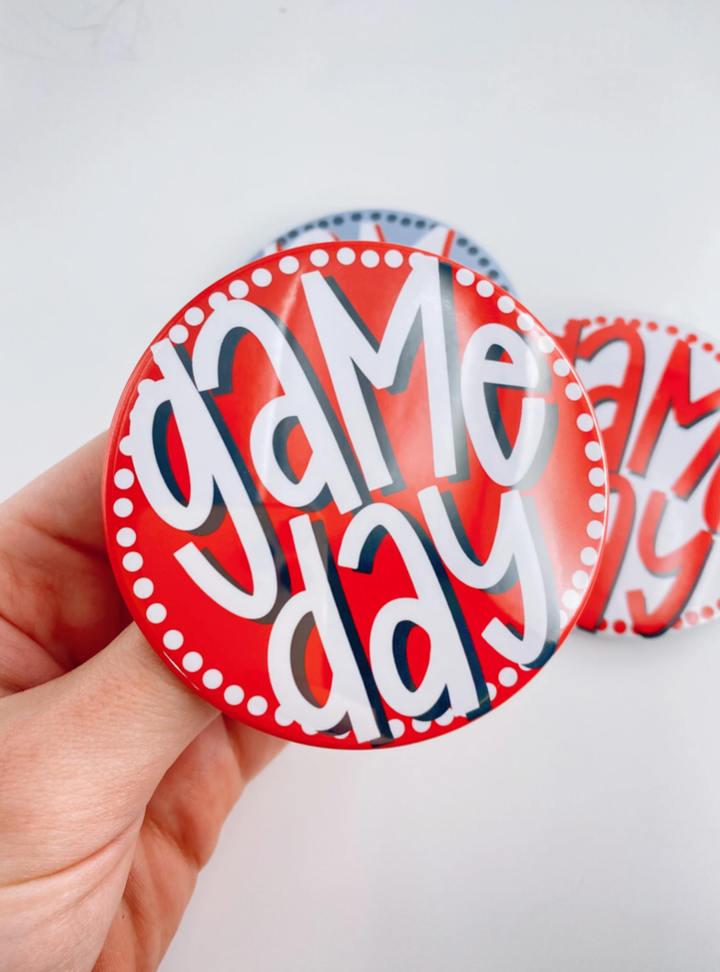 Polka Dot Game Day Button