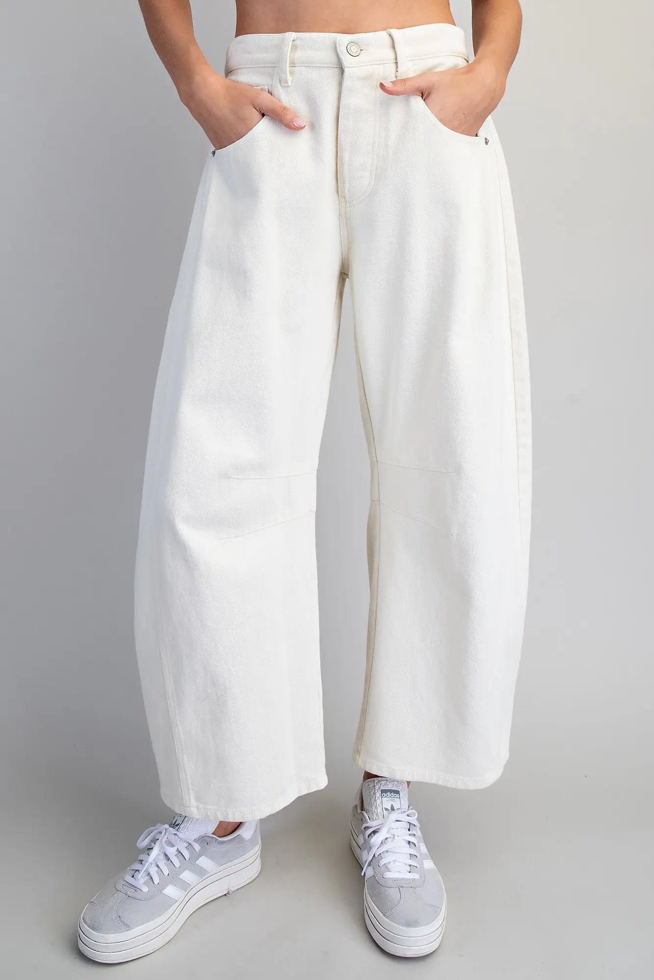 Mineral Washed Barrel Leg Pant
