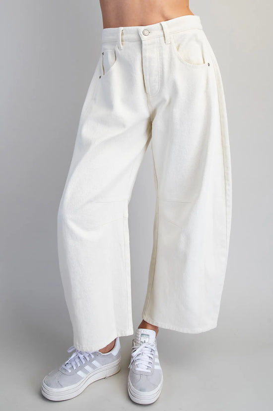 Mineral Washed Barrel Leg Pant
