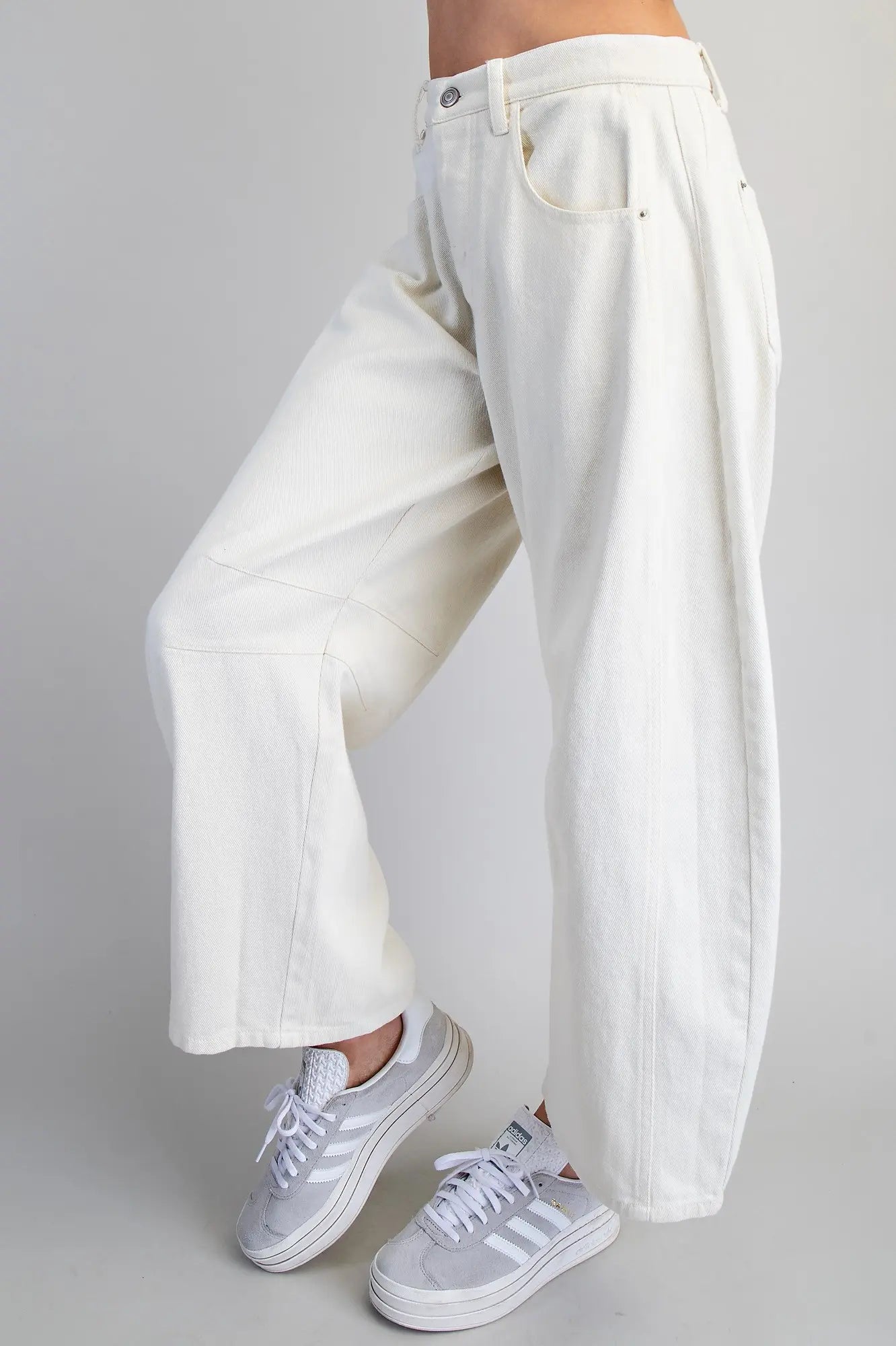 Mineral Washed Barrel Leg Pant