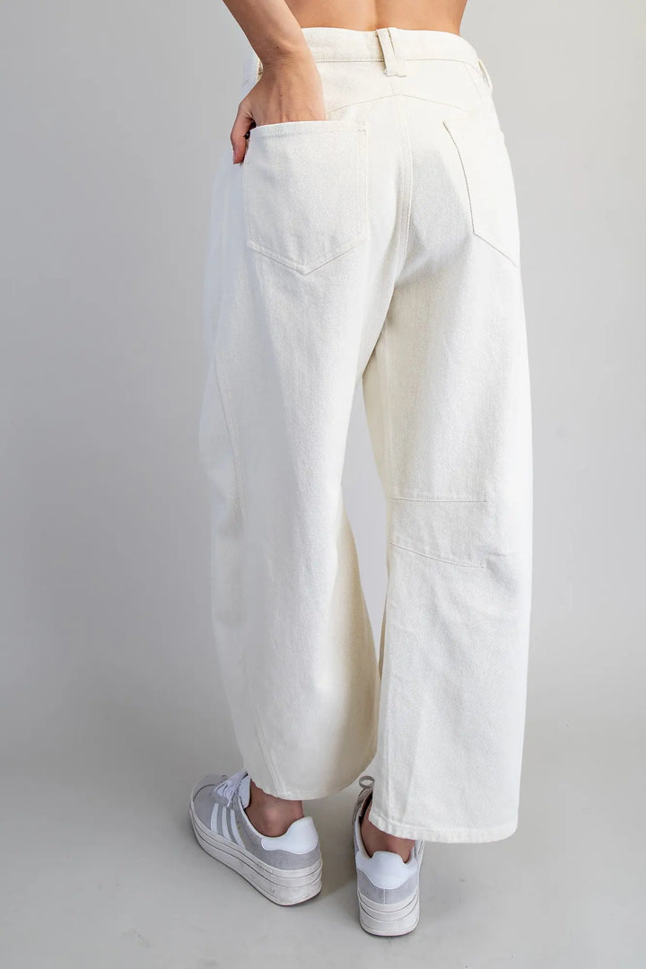 Mineral Washed Barrel Leg Pant