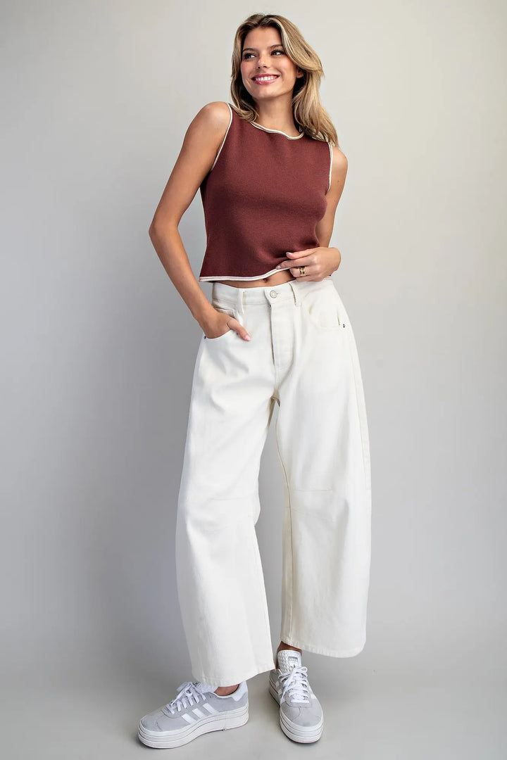 Mineral Washed Barrel Leg Pant