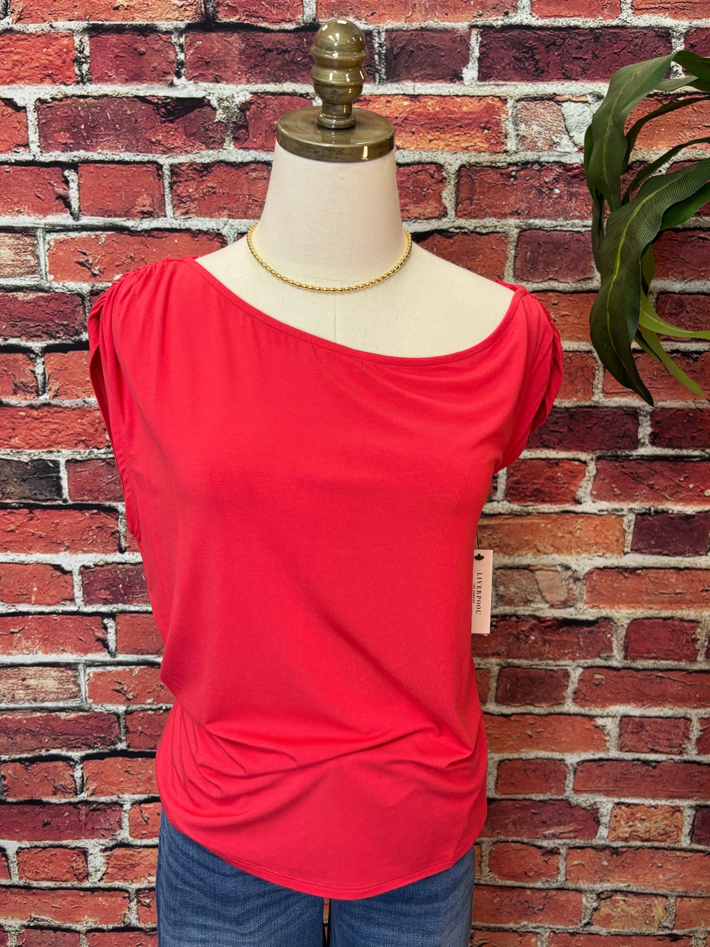 Asymmetrical Off Shoulder Knit Top