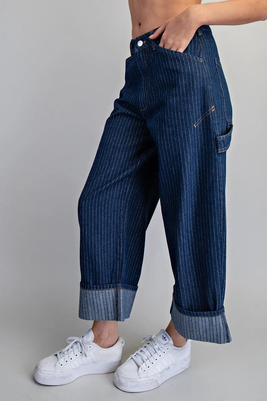 Bold Lines Striped Barrel Pant