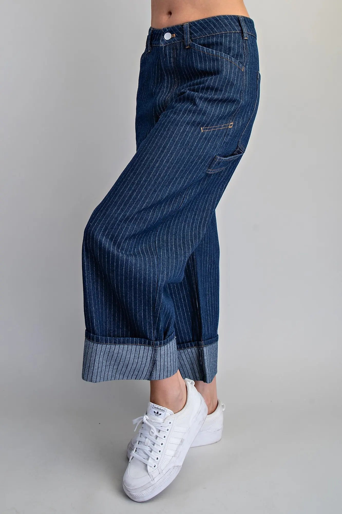 Bold Lines Striped Barrel Pant