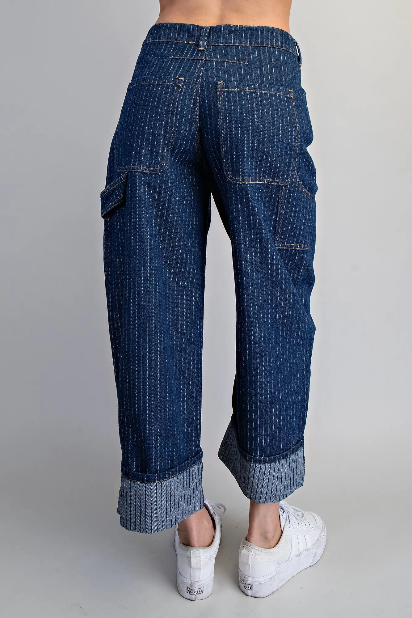 Bold Lines Striped Barrel Pant