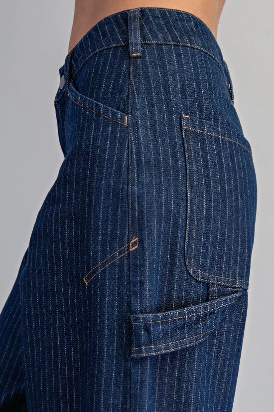 Bold Lines Striped Barrel Pant