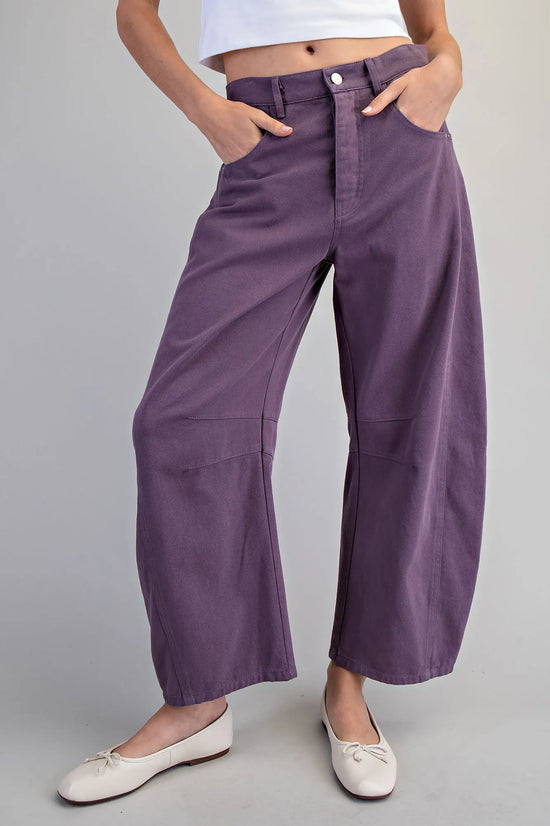 Plum Crazy Barrel Pant