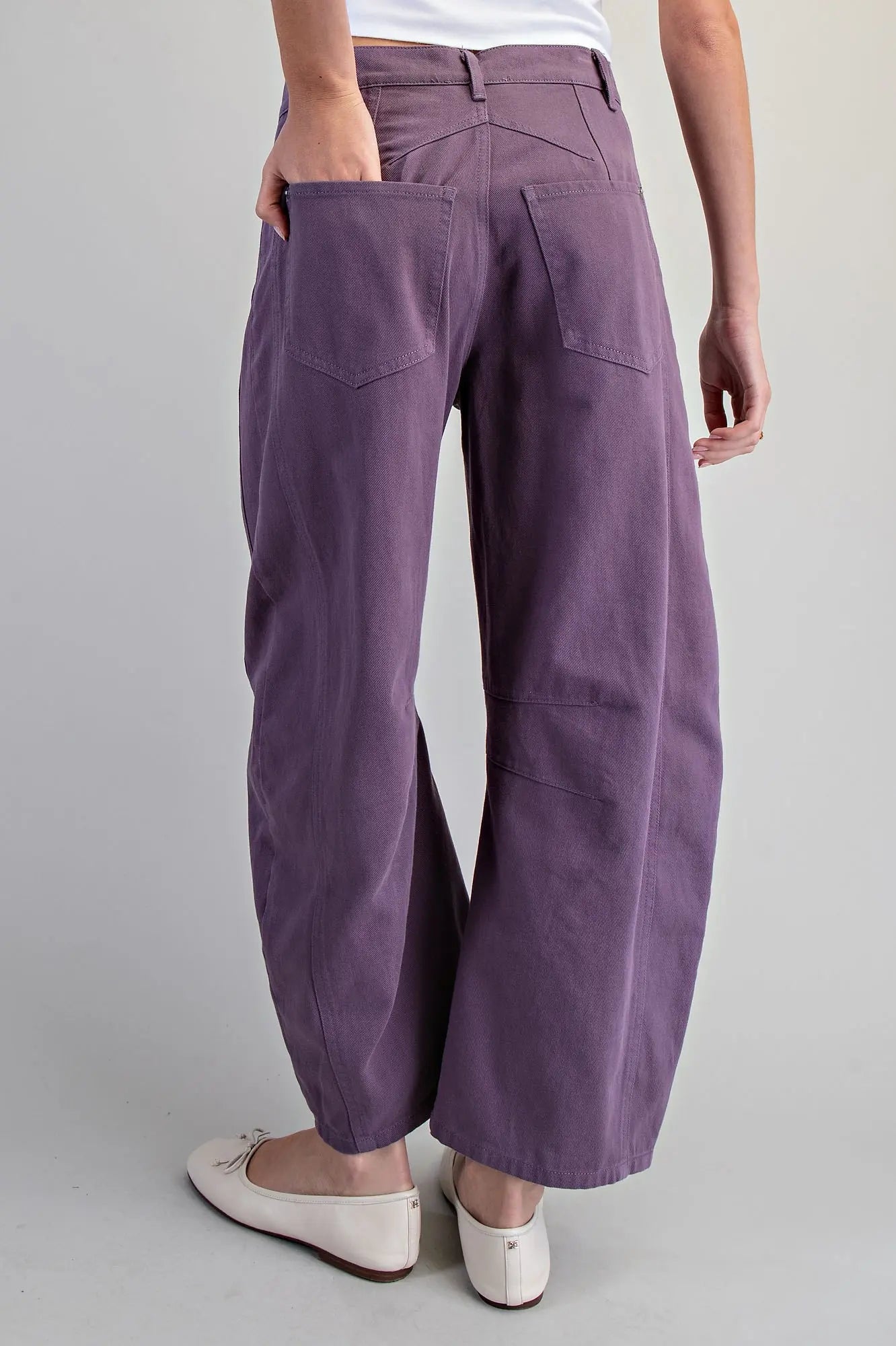 Plum Crazy Barrel Pant