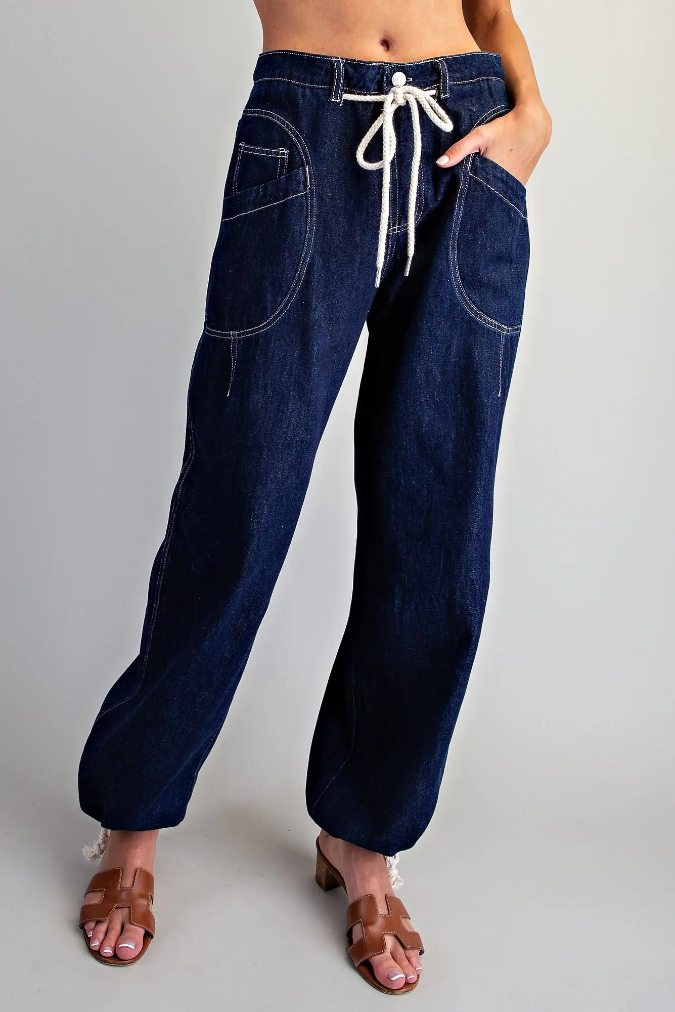 Better In Denim Barrel Pant